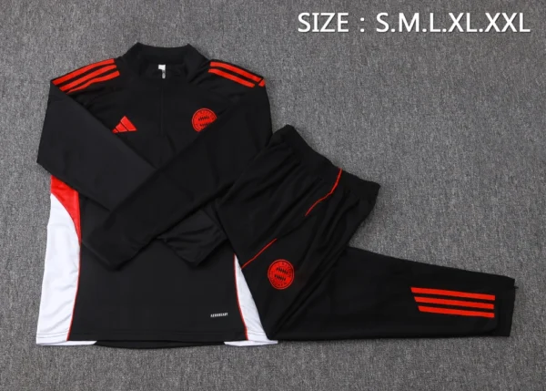 Bayern Munich Training Kit (Sweatshirt+Pants) Black 2025-26