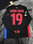 24 25 Barca Away Black No.19 Yamal Long Sleeve Soccer Jerseys