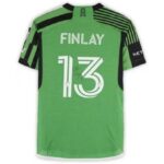Ethan Finlay Austin FC Autographed Match-Used #13Green Jersey from the 2024 MLS Season -Size SFanatics Authentic Certified-Soccer Memorabilia