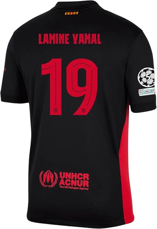 Black Soccer Jersey Lamine Yamal 19 Player Version Slim Fit