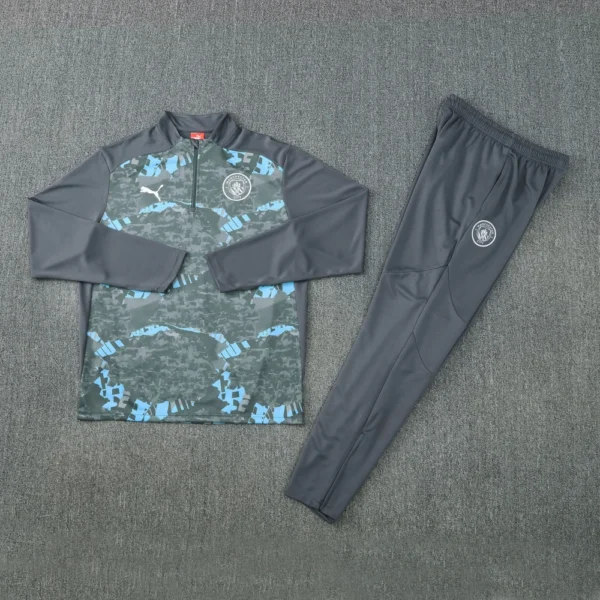 Manchester City Authentic Training Kit (Sweatshirt+Pants)Grey 2025-26