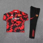 Manchester United Pre-Match Training kit(Sweatshirt+Pants)Red 2025-26