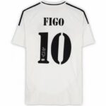 Luis Figo Real Madrid Autographed 2024-25 White Home Adidas versev-BAS-Fanatics Authentic Certified-Soccer Memorabilia