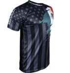 Fury Mexico and USA Flag Mix Soccer Jersey.Mexico Shirt black