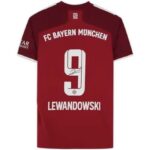 Robert Lewandowski Bayern Munich AutographedAdidas 2021 -2022 Red Jersey-Fanatics AuthenticCertified-Soccer Memorabilia