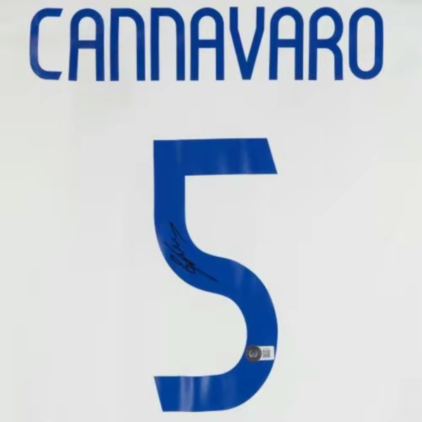 Fabio Cannavaro Real Madrid Autographed 2024-25 White Home Adidas Jersey - BAS - Fanatics Authentic Certified - Soccer Memorabilia