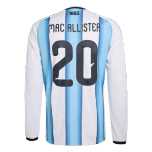 Alexis Mac Allister 2026 Argentina Long Sleeve Home Jersey