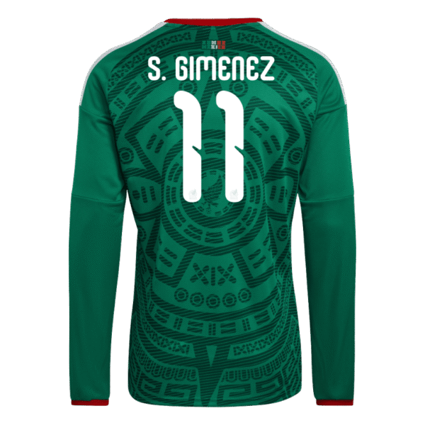 Santiago Gimenez 2026 Mexico Long Sleeve Home Jersey