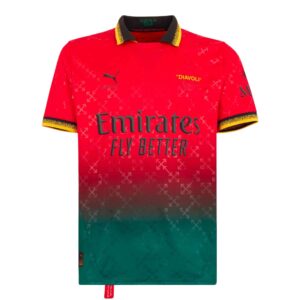 24/25 AC Milan x Off White Red Jersey