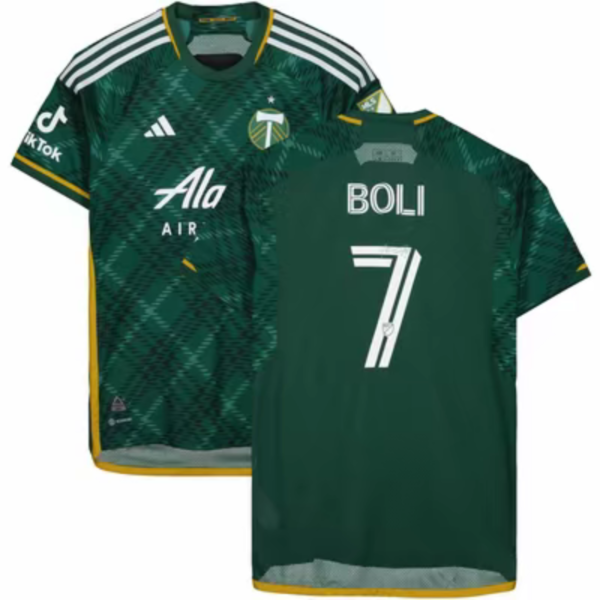 Franck Boli Portland Timbers Autographed Match Used 7 Green Jersey from the 2023 MLS Season Size M Fanatics Authentic Certified Soccer Memorabilia