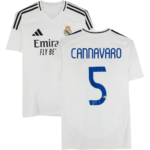 Fabio Cannavaro Real Madrid Autographed 2024-25 White Home Adidas Jersey - BAS - Fanatics Authentic Certified - Soccer Memorabilia