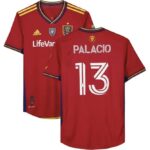 Nelson Palacio Real Salt Lake Autographed Match Used #13 Red Jersev from the 2023 MLS Season Size M-Fanatics Authentic Certified-Soccer