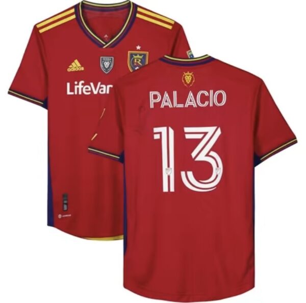 Nelson Palacio Real Salt Lake Autographed Match Used #13 Red Jersev from the 2023 MLS Season Size M-Fanatics Authentic Certified-Soccer