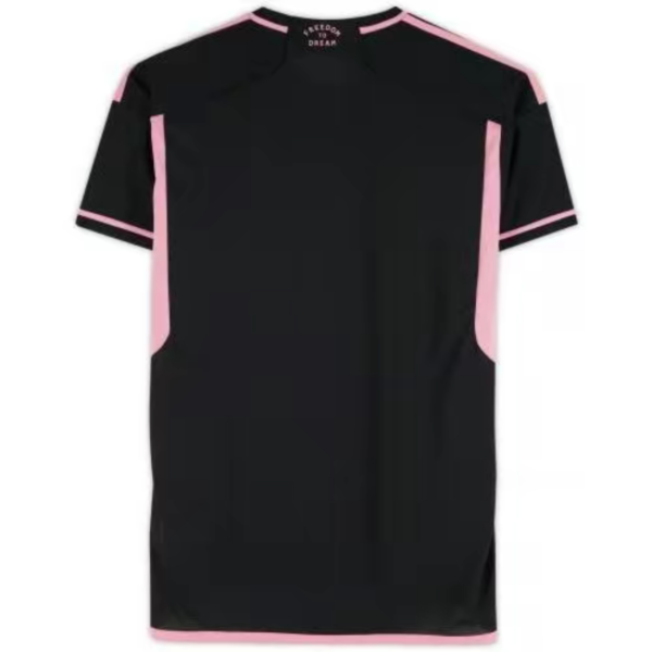 Lionel Messi, Luis Suarez, and Sergio Busquets Inter Miami CF Autographed 2023 Black Adidas Authentic Jersey - Front Signed - Fanatics Authentic Certified - Soccer Memorabilia