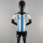 Argentina Men's Football Team 2022 Season Home Shirt (Children's Version)